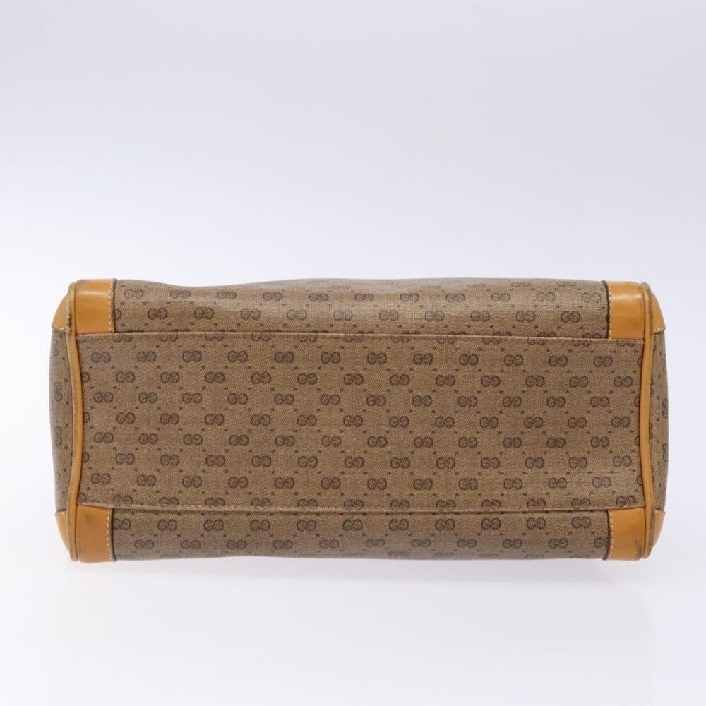 Authentic GUCCI Micro GG Supreme Shoulder Bag PVC Beige Gold - Picture 12 of 16